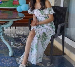 Floral Off-Shoulder Maxi Dress