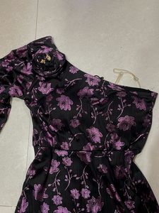 Elegant One-Shoulder Floral Dress