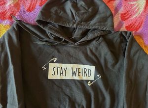 Stay Weird Black Hoodie