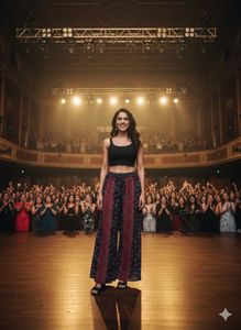 🤩Boho Queen Alert!Indigo &amp; Red Flared Palazzo💃✨