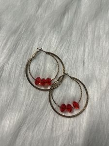 Golden Stylish Hoop Earrings Combo