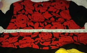 Floral Print Padded Shoulder  Length 22 32&amp;34