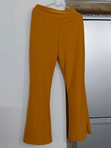 Yellow Flare Pants,Size 28