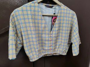 Chic Checkered Crop Top