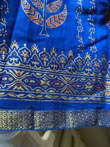 Royal Blue Printed Skirt From Jaipur