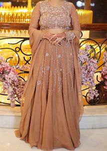 Elegant Beige Lehenga Set