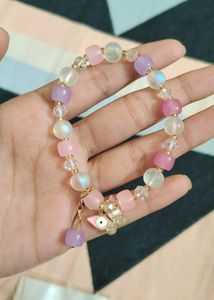 Pastel Beaded Charm Bracelet