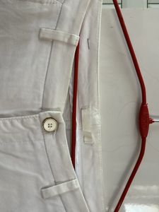 Mid Rise White Denim