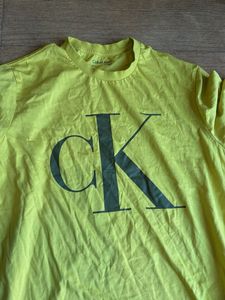 Calvin Klein Yellow Oversized T Shirt