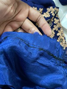 Royal Blue Party Wear Embroidered Kurta Gown