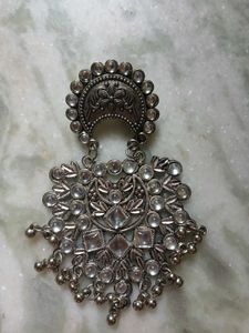 Silver Oxidized Dangle Earrings