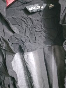 Black Sheer Ruffled Blouse (Woman)