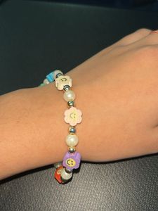 Colorful Flower Smiley Bracelet