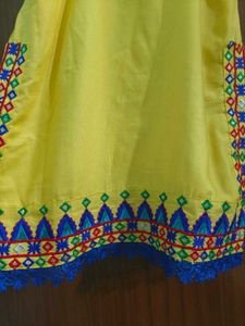 Embroidered Yellow Kurta
