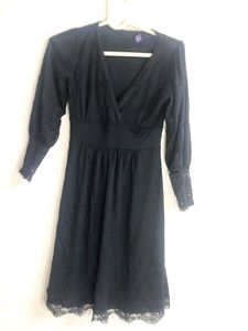 Flared Black Dress For Women