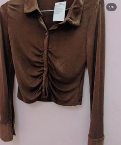 Brown Long Sleeve Top