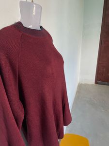 Burgundy Knit Top