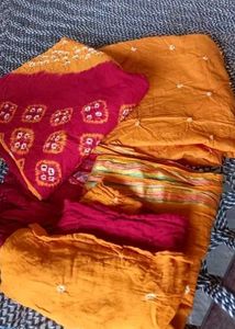 Bandhni Suit Piece Pure Cotton