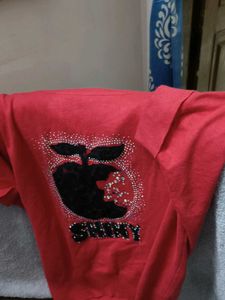 Red Apple Embellished Top