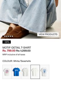 MOTIF H&amp;M DETAILED T-SHIRT