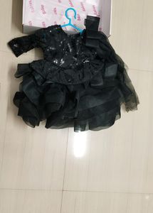 Black Frock For 1 Year Baby Girl