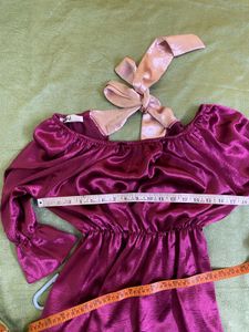 Pink Off-Shoulder Top With Back Bow Bust 36