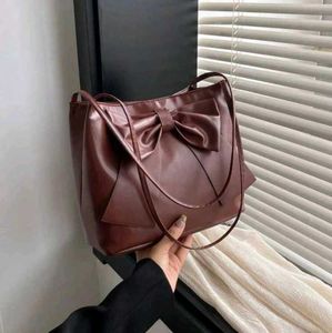 Brown Bow Tote Bag