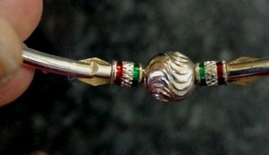 stainless steel coated bracelet with bead