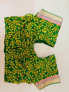 Beautiful Peacock Green Col Blouse