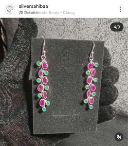 Elegant Dangle Earrings Silver