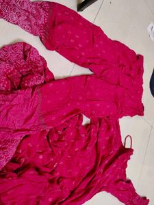 Magenta Kurta Set with Dupatta