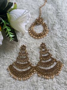 Golden Indian Jewelry Set
