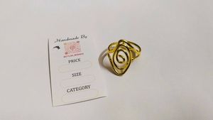 Gold-Tone Wire Swirl Ring
