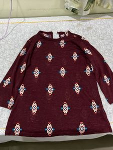 Patterned Long Sleeve Top