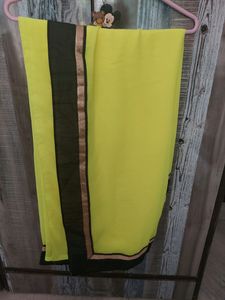 Neon Yellow Color Saree