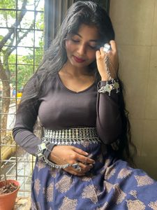 Heavy Mirror work belt with  haathphool