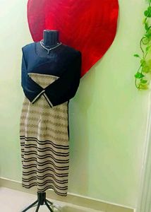 Elegant Black and Beige Kurti
