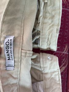 high rise wide leg beige jeans MANGO women