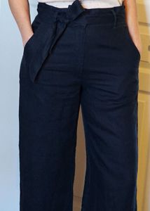 Zara Belted Linen Trousers