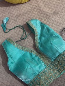 Teal Embellished Blouse