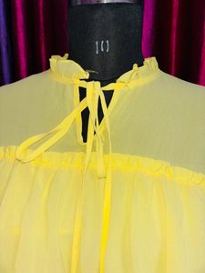 Lime Yellow Frill Dress