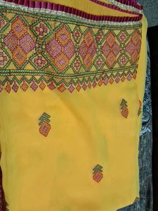 Embroidery  work  saree