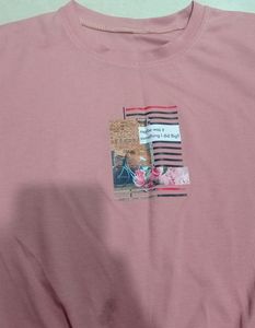 Peach Colour High-Low Shaped Top