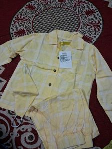 Cute Yellow Kids Pajama Set