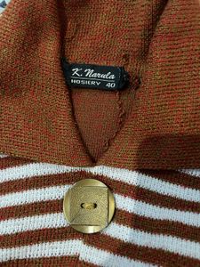 Striped Buttoned Cardigan