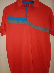 Red & Blue Stripe Polo Shirt