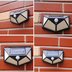 Solar-powered LED wall light