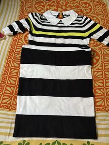 Striped Bodycon Midi Dress