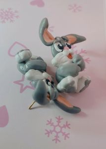 Polymer Bugs Bunny Earrings