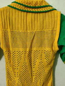 Girls&#39; Green &amp; Yellow Knit Set